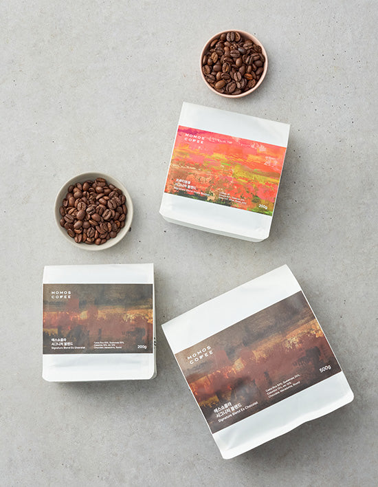 Momos Coffee] 4 types of blended coffee beans (200g, 500g) – Kurly USA