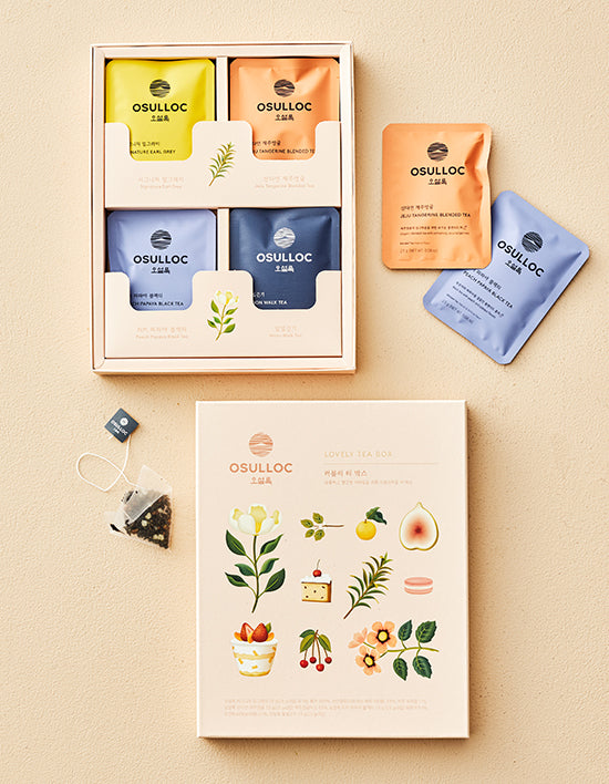 韓国オソルロック（OSULLOC）ギフトセット Gift Set] Osulloc Lovely Tea Box (4 Types) – Kurly USA
