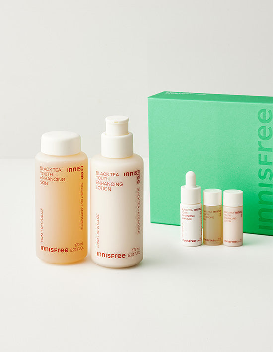 [이니스프리] 블랙티 유스 인핸싱 스킨케어 세트 - Kurly USA