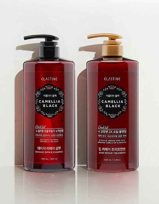 Camellia Black Damage Repair Shampoo, 1L (샴푸) | 카멜리아 블랙 데미지 리페어 샴푸/트리트먼트 1L 2종 (택1)