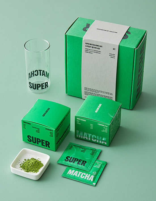 Super Matcha Home Cafe Set (말차 홈카페) | 홈카페 세트 (포켓 2개 + 전용잔 1개)