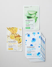 [은율] 내츄럴 마스크팩 15매 (알로에5매+콜라겐5매+히알루론5매)(장당 460원) - Kurly USA