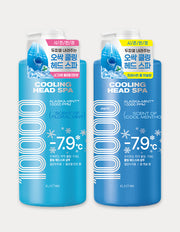 Cooling Head Spa Shampoo, 2 Types, 1L (샴푸) | 쿨링헤드 스파 샴푸 1000ml 2종 (택1)