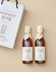 [선물세트] 서리재 방앗간 참기름 2구 세트 - Kurly USA