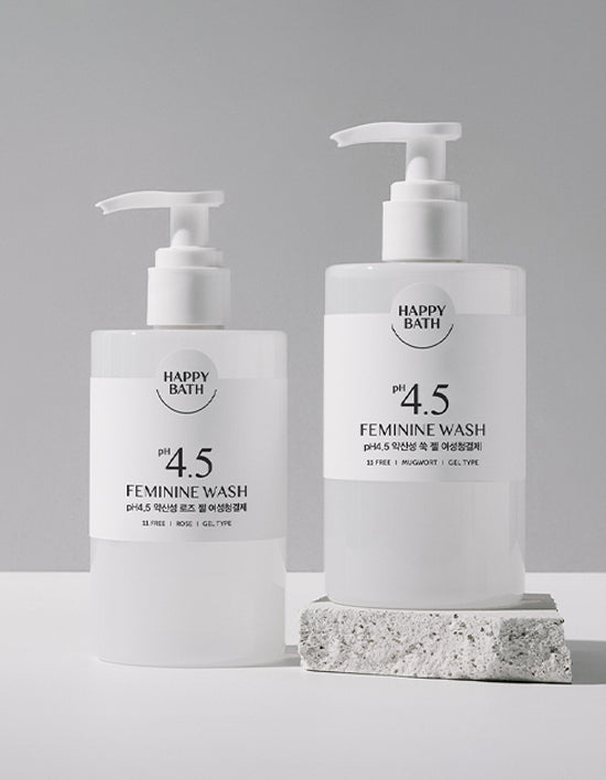 [Happy Bath] pH 4.5 Mildly Acidic Gel-Type Feminine Wash 300ml 2 Types Mugwort/Rose Scent (Choose 1)