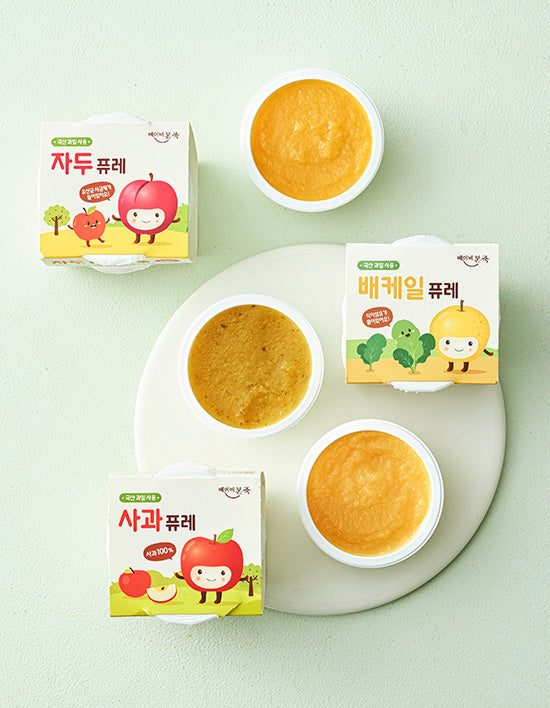 [베이비본죽] 국내산 과일 퓨레(100gx2개) 3종 (택1) - Kurly USA