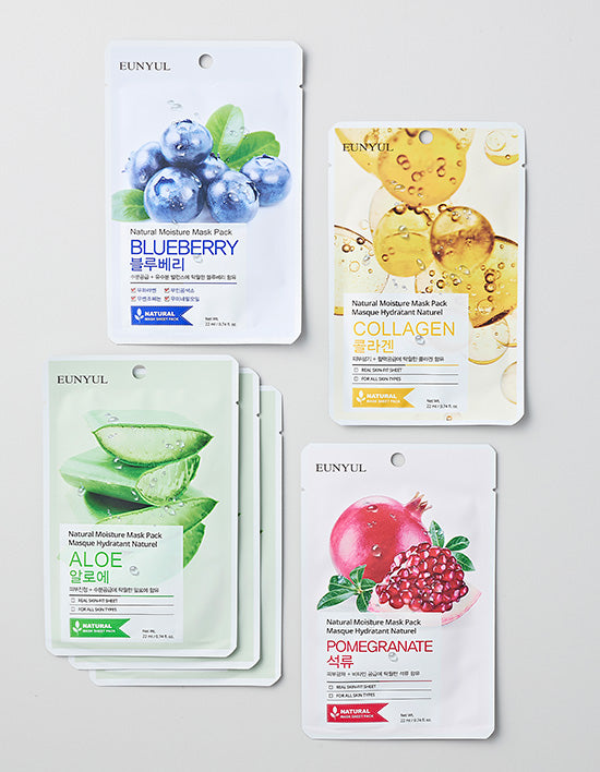 [은율] 내츄럴 마스크팩 30매 (10종*3매)(장당 460원) - Kurly USA