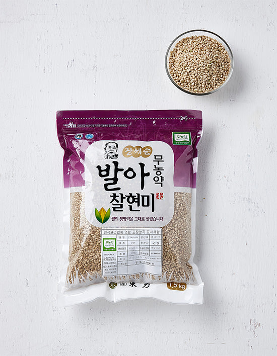 [장세순] 무농약 발아 찰현미 1.5kg - Kurly USA