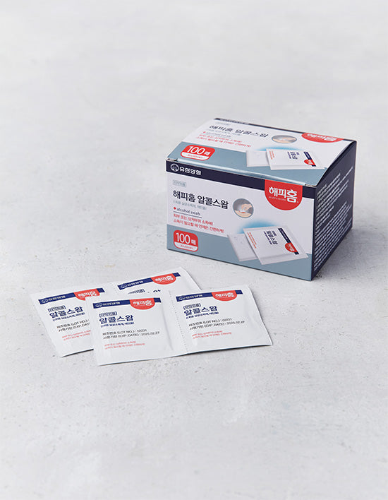 [유한양행] 해피홈 소독용 알콜스왑 100매입 - Kurly USA