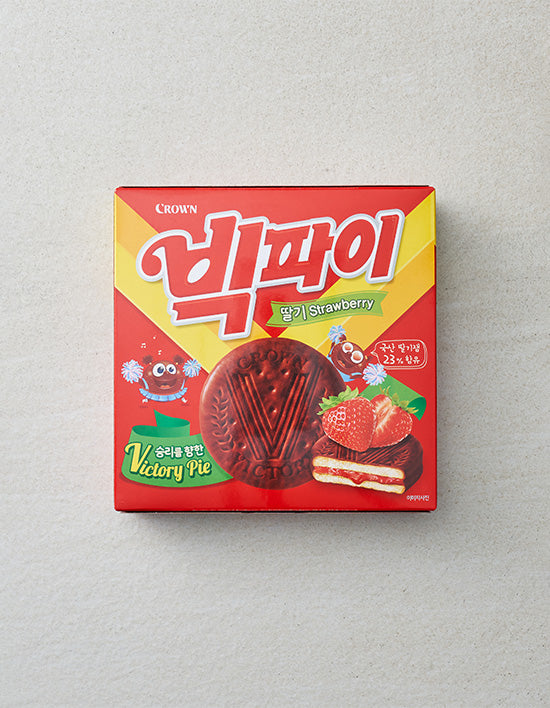[크라운] 빅파이 딸기 324g - Kurly USA