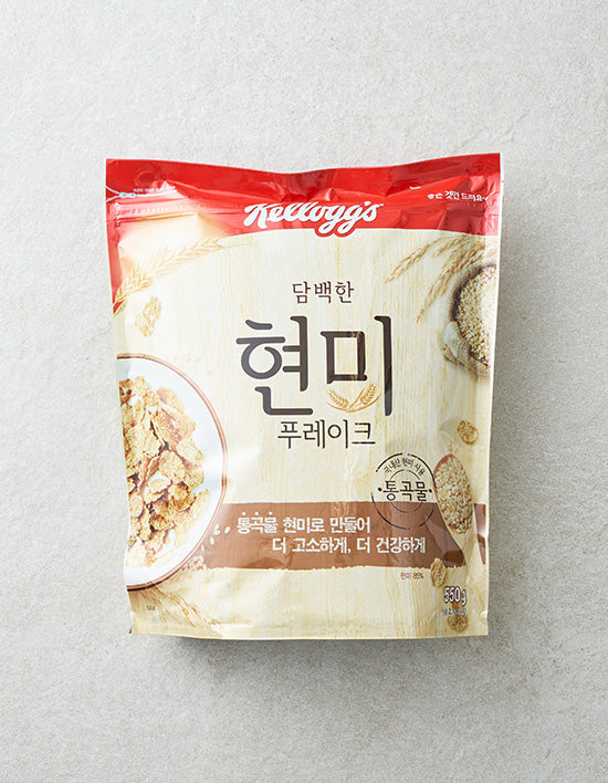 Brown Rice Flakes Cereal (현미 후레이크) | 담백한 현미 후레이크 550g