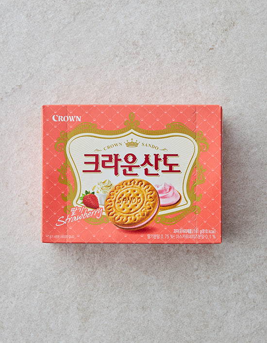 [크라운] 딸기산도 161g - Kurly USA