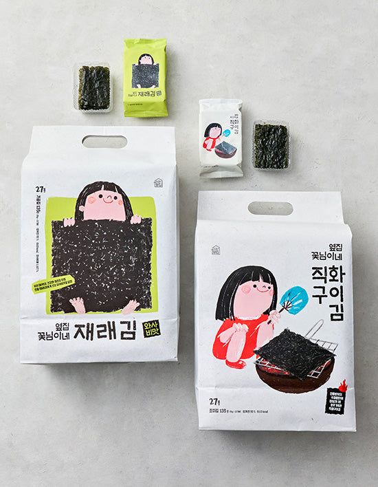 [Next Door Flower] Grilled Seaweed 5g X 27 Packs 2 Types (Choose 1)
