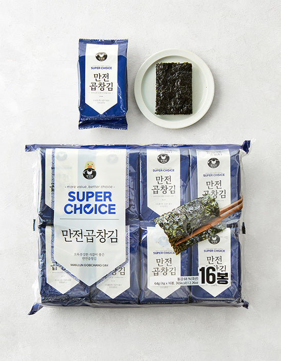 [만전김] 슈퍼초이스 곱창김 16봉 - Kurly USA
