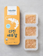 BebeFish Minced Shrimp for Baby Food (이유식) | 이유식용 국산 다진 새우살 90g (냉동)