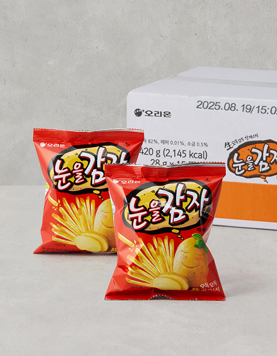 [오리온] 눈을감자 미니 박스 28g x 15개입 - Kurly USA