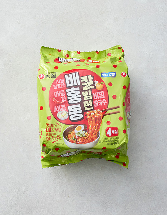 [농심] 배홍동칼빔면 128g*4입 - Kurly USA