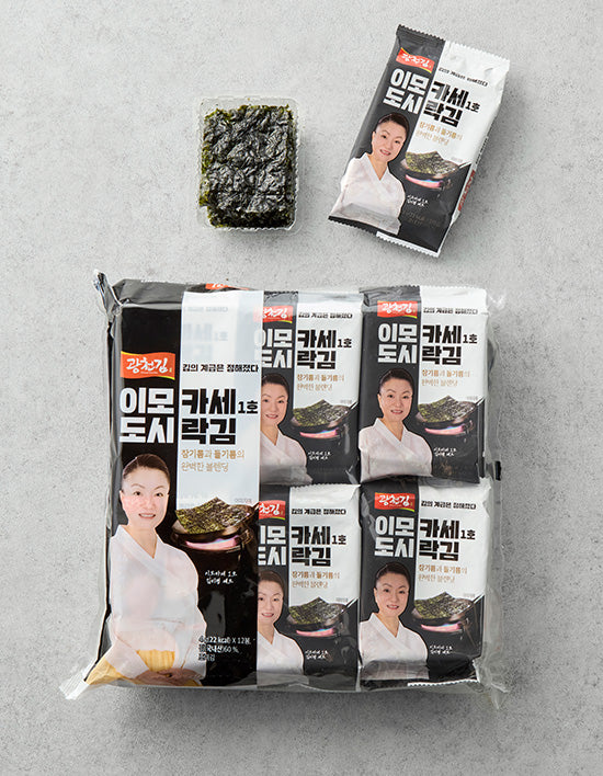 [Kwangcheon Kim] Emokase Roasted Seaweed for Lunchbox 4g X 12 packs
