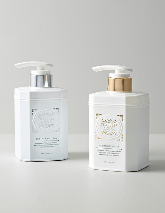 [티블레스] 릴리 머스크 화이트티향 퍼퓸 바디로션 & 바디워시 2종 (택1) - Kurly USA