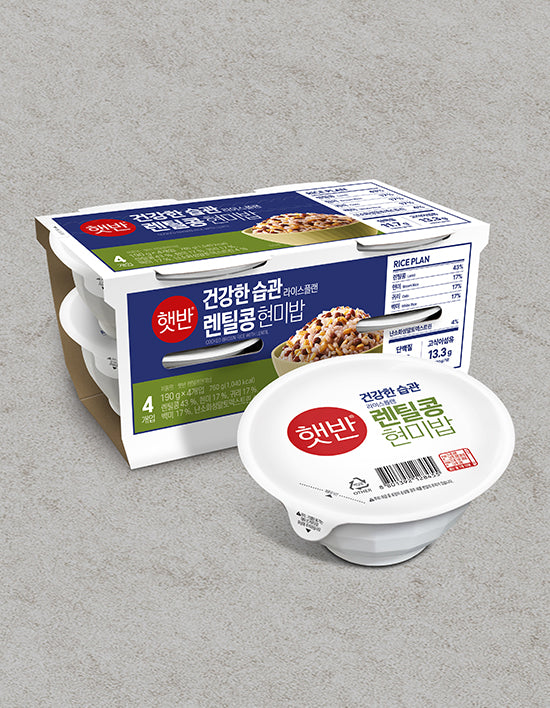 [Hetbahn] Rice Plan Lentil Brown Rice 190g*4ct