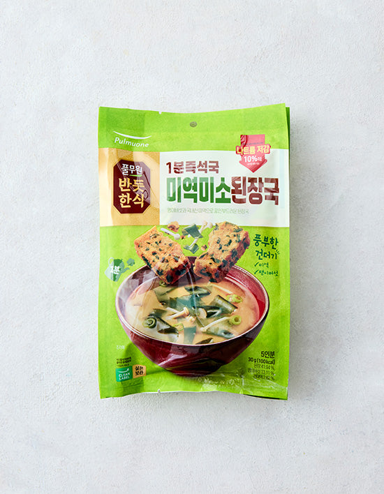Seaweed Miso Doenjang Soup, 5 ct (미역미소된장국) | 반듯한식 1분즉석국 미역미소된장국_6g*5입