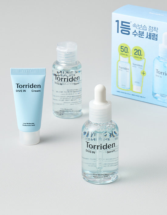 [토리든] 다이브인 저분자 히알루론산 세럼 40ml 기획 세트 (세럼 40ml+토너50ml+크림20ml) - Kurly USA