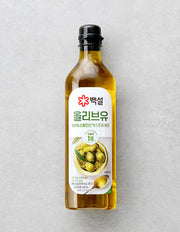 [백설] 100% 스페인산 엑스트라 버진 올리브유 900mL - Kurly USA