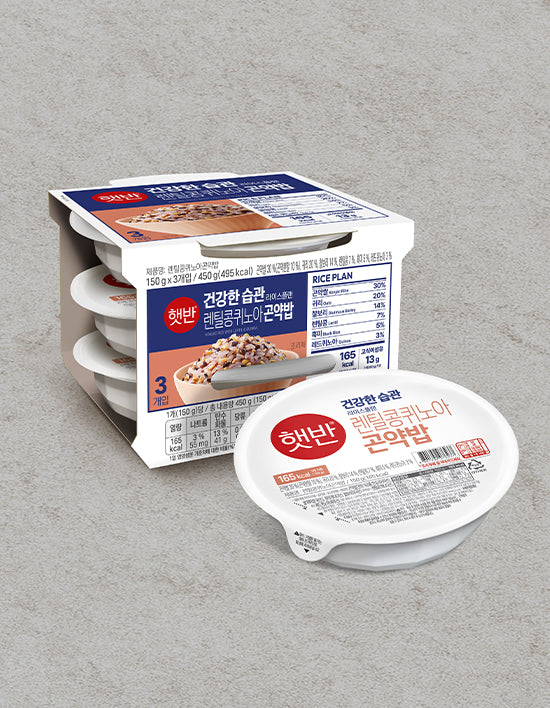 [Hetbahn] Rice Plan Lentil Quinoa Konjac Rice 150g*3 Count