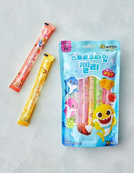 [핑크퐁] 스트로우타입 젤리 200g (20g X 10개입) - Kurly USA