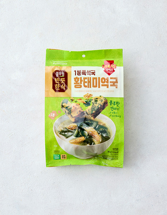 Pollack Seaweed Soup, 5 ct (황태미역국) | 반듯한식 1분즉석국 황태미역국_6g*5입