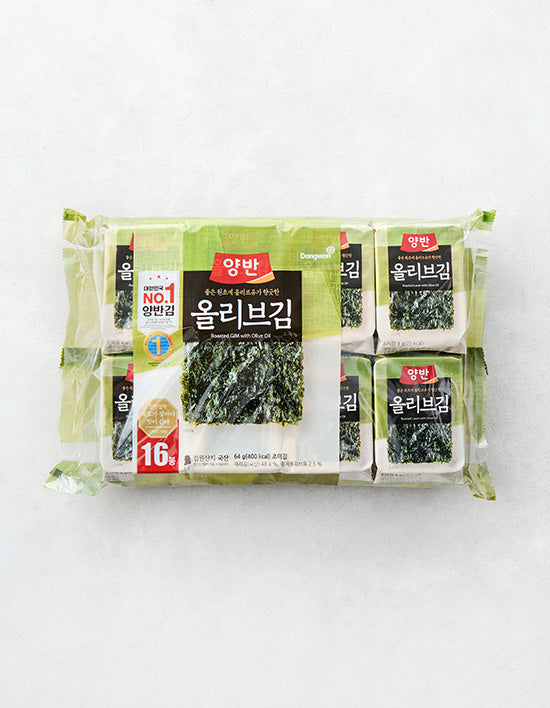 [Dongwon] Yangban Olive Gim Roasted Seaweed 4g X 16 packs