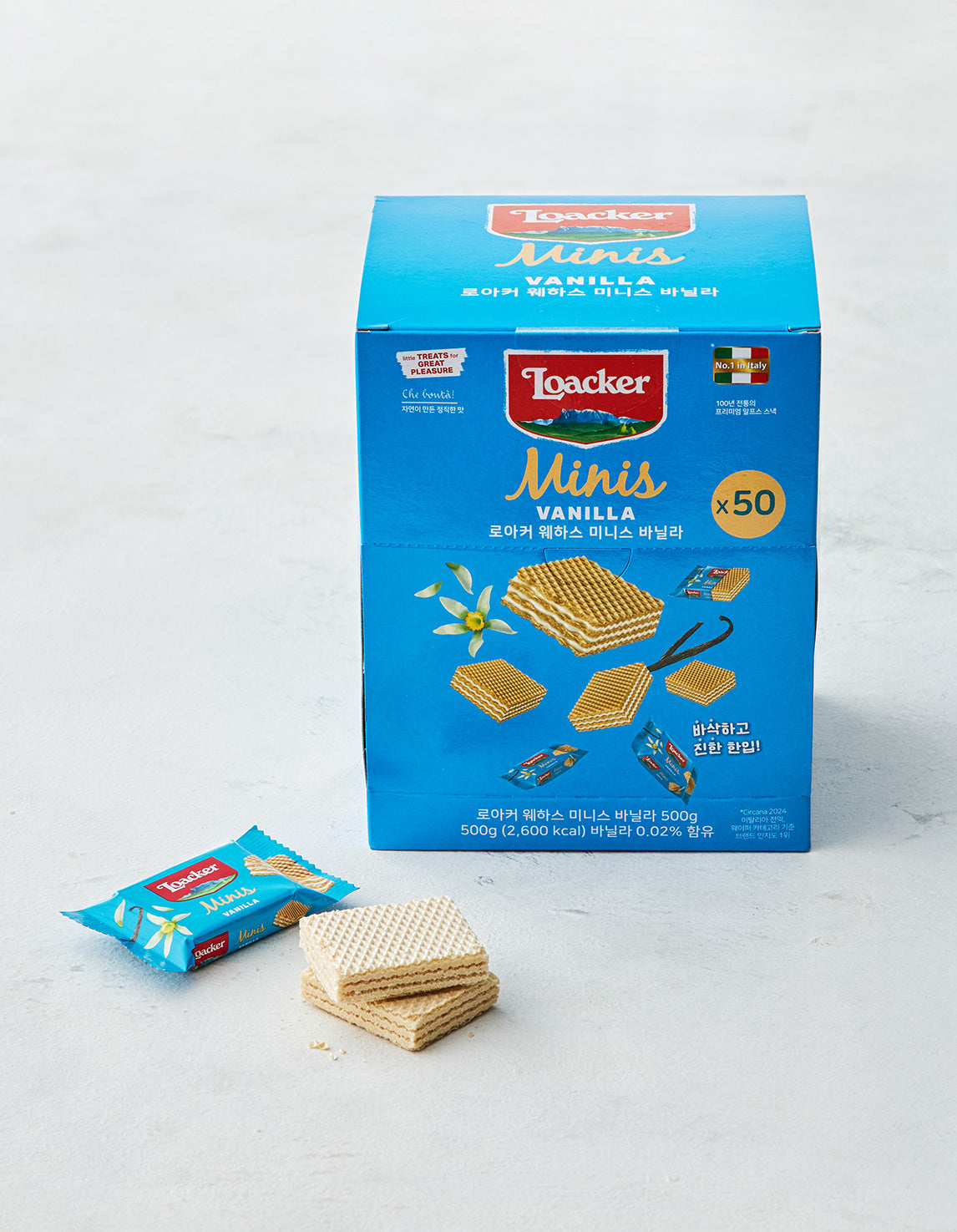 Mini Wafers Vanilla Dispenser (웨하스) | 미니스 디스펜서 바닐라 500g(10gX50입)
