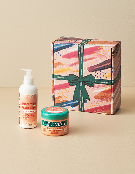 [지오마] 피치코코 바디스크럽 + 바디로션 세트 - Kurly USA