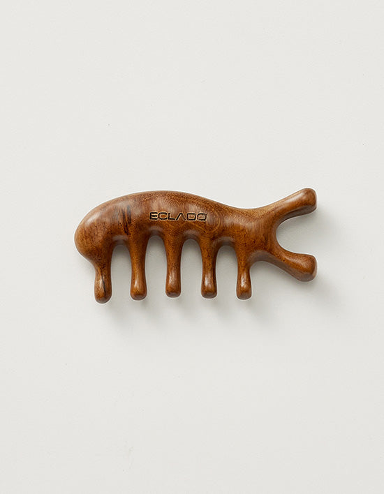 [에끌라두] 골든 샌달 우드 괄사 (페이스&두피 마시지 툴) - Kurly USA