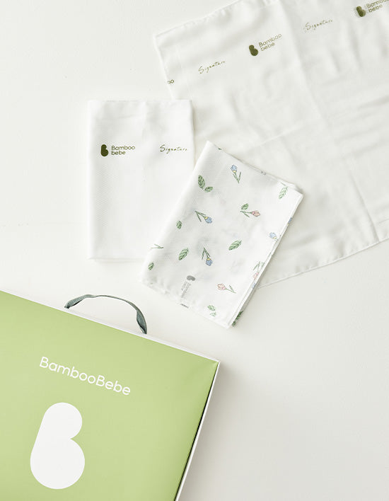[밤부베베] 시그니처 손수건 알뜰 패키지 (손수건 20장) - Kurly USA