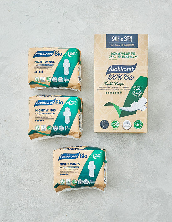 [뷰코셋] 나이트윙 생리대 3팩 기획 - Kurly USA