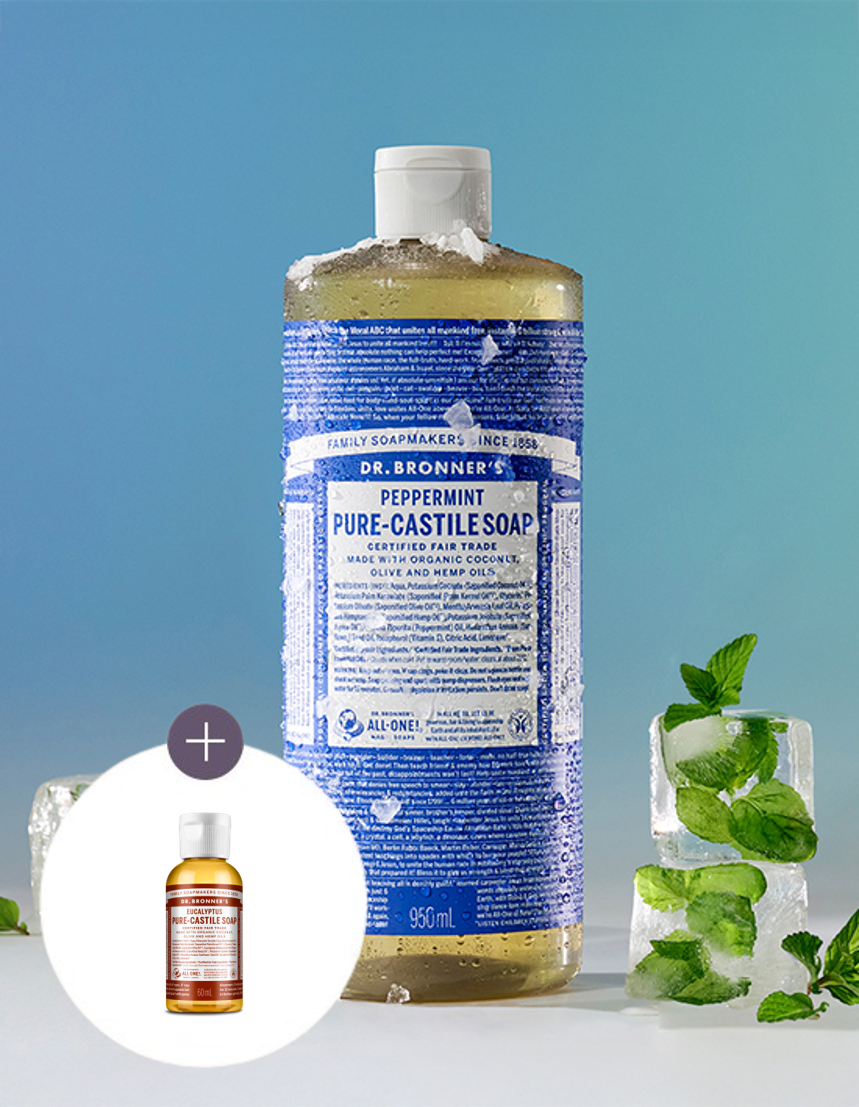 [Dr. Bronner's] Castile Soap 950ml 3 Types (Choose 1 / +60ml Gift)