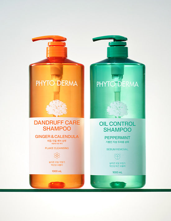 [Elastine] Phytoderma Oil Control/Dandruff & Scalp Care Shampoo 1L (Choose 1 of 2 types)