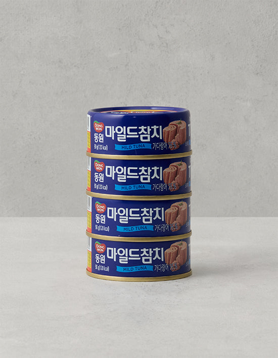 Mild Light Canned Tuna (마일드) | 동원 마일드 90g x 4캔