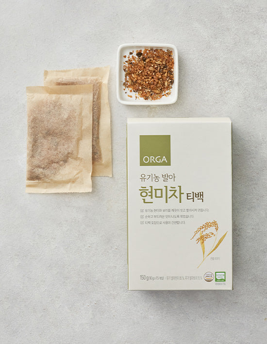 [ORGA] Organic Sprouted Brown Rice Tea 150g (10g X 15 packs)
