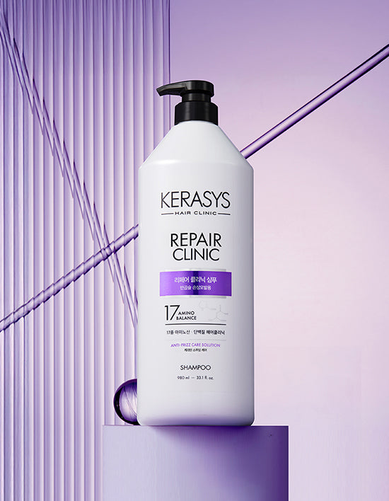 [케라시스] 클리닉 리페어 반곱슬 손상모발용 샴푸 980mL