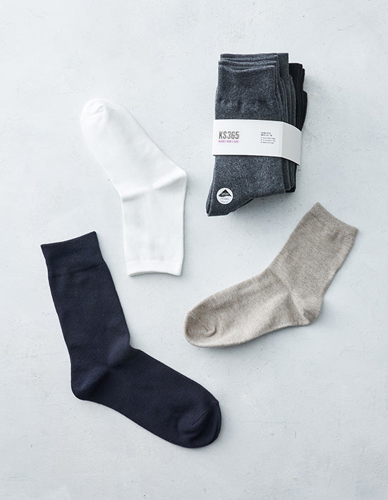 [KS365] 라이트 베이직 중목 양말 7종(7개입)(택1) - Kurly USA