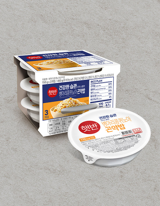 [Hetbahn] Rice Plan Chickpea Quinoa Konjac Rice 150g*3 packs