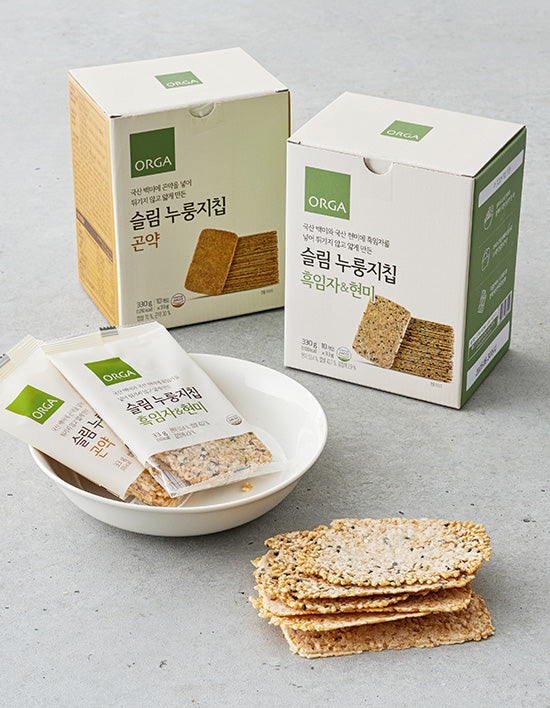 [ORGA] Slim Nurungji Chips 2 types (Konjac/Black Sesame Brown Rice) (Select 1)