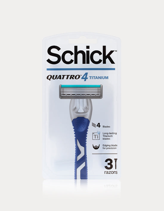 [Schick] Quattro4 Titanium Disposable Razor 3-pack
