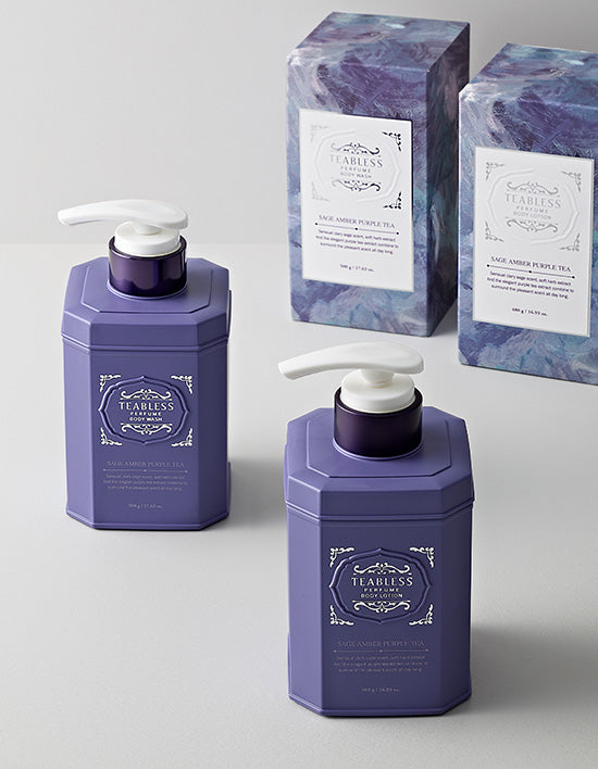 [티블레스] 세이지 앰버 퍼플티향 퍼퓸 바디로션 + 바디워시 기획세트 - Kurly USA