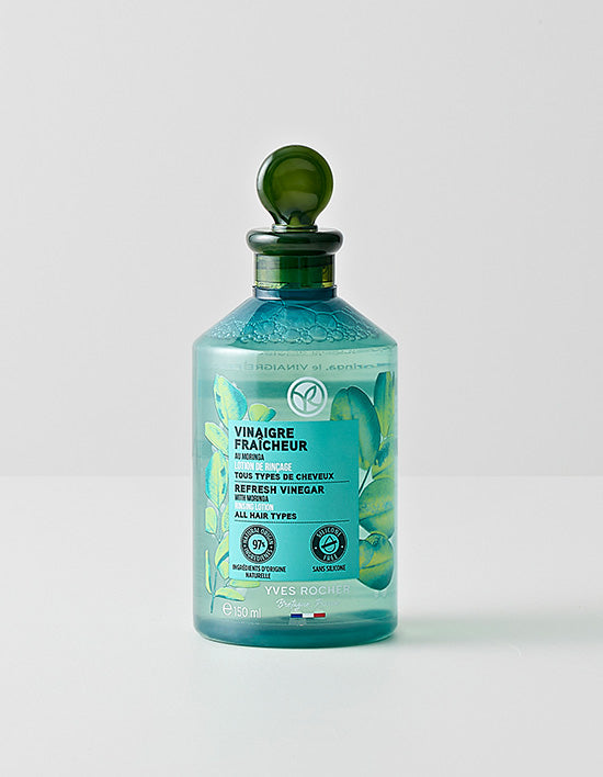 Yves Rocher Moringa Hair Vinegar, 150ml (헤어식초) | 모링가 리프레시 헤어 식초 150ml (딥클렌징)