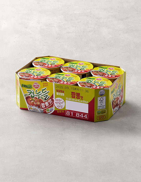 [오뚜기]컵누들 짬뽕맛 컵 38.2g*6입 - Kurly USA