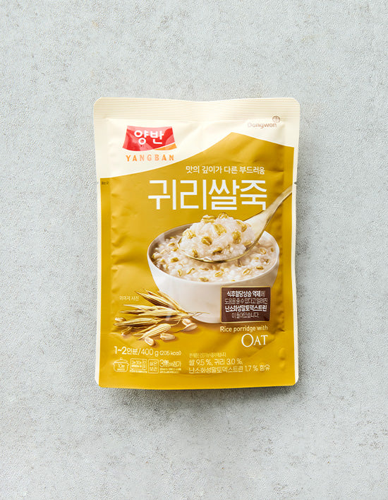 Oat Rice Porridge (귀리쌀죽) | 양반 귀리쌀죽 400g (파우치)