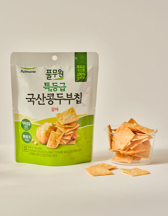[Pulmuone] Premium Korean Soybean Tofu Chip Potato 40g